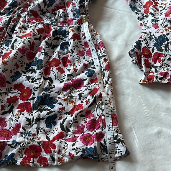 American Eagle Women's Romper Size Large Blue Multicolor Floral Long Sleeve EUC - Picture 12 of 13